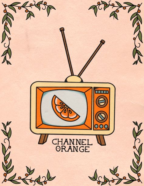 Channel Orange Painting, Brockhampton Tattoo Ideas, Frank Ocean Tattoo Channel Orange, Channel Orange Tattoo, Frank Ocean Artwork, Frank Ocean Inspired Tattoos, Frank Ocean Painting, Frank Ocean Tattoo Ideas, Frank Ocean Art