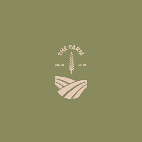 Logo farm | Premium Vector #Freepik #vector #farm #brand #ecology #field Farm Business Logo, Grain Farm Logo, Homestead Logo Design, Farm Logos Ideas, Farm To Table Logo, Farming Branding, Farm Logo Design Ideas, Farm Graphic Design, Orchard Logo