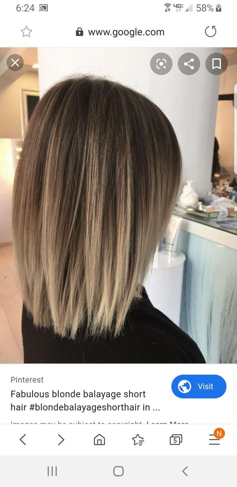 Balayage Straight, Straight Bob Haircut, Medium Bob Hairstyles, Haircut And Color, Bob Cut, Ombre Hair, Hair Dos, Balayage Hair, Pretty Hairstyles