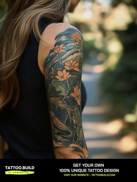 Inspiration for Womens Half Sleeve Tattoos Womens Half Sleeve Tattoo Ideas, Womens Half Sleeve Tattoo, Womens Half Sleeve, Half Sleeve Tattoo Ideas, Photorealistic Portraits, Cool Half Sleeve Tattoos, Half Sleeve Tattoos, On Tattoo, Free Tattoo Designs