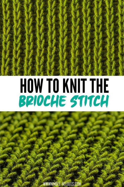 Knitting Beginners, Brioche Knitting Patterns, Intermediate Knitting Patterns, Advanced Knitting, Knitting Hacks, Brioche Knitting, Brioche Stitch, Knitting Help, Knitting Stitches Tutorial