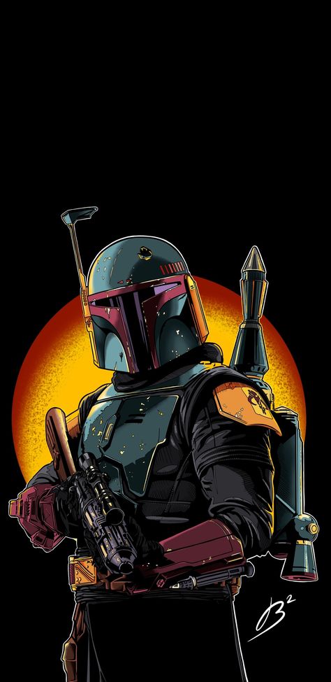 Star Wars Boba Fett Wallpaper, Boba Fett Wallpaper, Boba Fett Art, Boba Fett Star Wars, Bobba Fett, Star Wars Painting, Star Wars Background, Classic Star Wars, Bounty Hunters