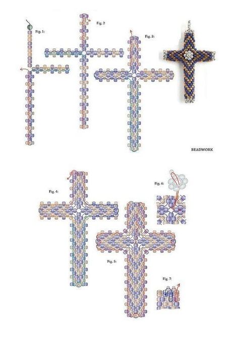 Beaded Crosses, Bead Cross, Diy Jewelry Making Tutorials, Seed Bead Jewelry Patterns, Native Beading Patterns, Diy Slippers, Wire Wrapped Jewelry Tutorials, Bead Embroidery Tutorial, Bead Charms Diy