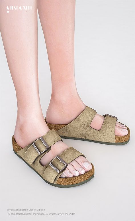 Birkenstock Arizona Soft Footbed Unisex Slippers | Patreon Sims 4 Birkenstock, Charonlee Sims 4, The Sims 4 Cc Clothing For Women Shoes, Sims4 Custom Content, Sims 4 Hair Male, Mod Shoes, Sims 4 Tsr, Sims Clothes, Cc Shoes