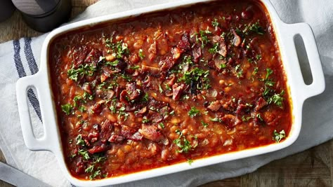 Baked Beans Backyard Bbq Recipes, Homemade Baked Beans Recipe, Family Reunion Food, Summer Side Dishes Recipes, Best Baked Beans, Easy Baked Beans, Baked Beans With Bacon, Homemade Baked Beans, Bean Dishes