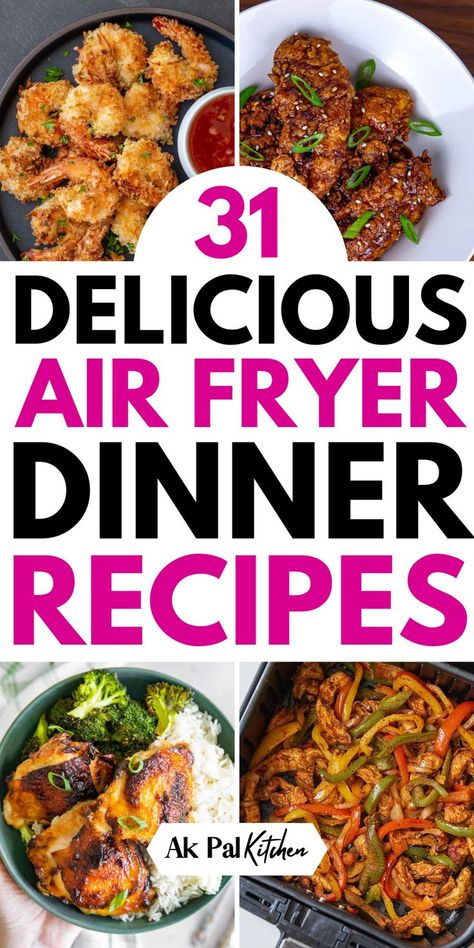 Air fryer dinner recipes are a game changer for weeknight meals. Try quick and easy air fryer meals that are perfect for meal prep or family service. From air fryer chicken recipes to vegan dinner ideas, there's something for everyone. These healthy air fryer dinner ideas are great for those on a budget, with low-carb and gluten-free dinners. Get inspired with simple air fryer recipes that save time without compromising on flavor! Must try these simple easy family friendly dinner recipes. Healthy Recipes In The Air Fryer, Air Fryer Recipes Mexican Food, Things To Make In Air Fryer Easy, Frigidaire Oven Air Fryer Recipes, Air Fryer Recipes For Two People, Quick Easy Healthy Air Fryer Recipes, Air Fryer Family Recipes, Air Fryer Recipes Dairy Free, Air Fryer Meal Prep Ideas