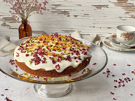 Persian Love Cake — ThermoMade Fluffy Icing, Persian Love Cake, Thermomix Cakes, Orange And Almond Cake, Cake Gluten Free, Middle Eastern Desserts, Lemon Syrup, Turkish Food, Raw Almonds