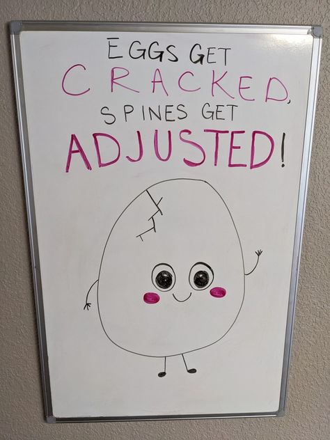 Chiropractic whiteboard ideas Chiropractic Referral Board Ideas, Chiropractic Whiteboard Ideas, Chiropractic Board Ideas, Fall Chiropractic Boards, Whiteboard Ideas, Chiropractic Quotes, Work Fun, Fun At Work, Chiropractic