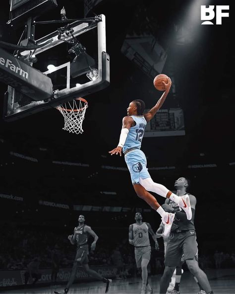 Ja Morant Dunk Wallpaper, Ja Morant Jersey, Nba Theme, Grizzlies Jersey, Ja Morant Style, Lebron James Championship, Vancouver Grizzlies, Nfl Vikings, Basketball Background