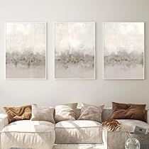 Oversized Wall Art Living Room Modern, Wall Art For Neutral Living Room, Painting Ideas On Canvas Neutral Colors, Large Abstract Wall Art Living Room, Neutral Bedroom Wall Decor, Organic Modern Farmhouse, Bedroom Decor Gray, Art Work For Living Room, Living Room Wall Art Ideas