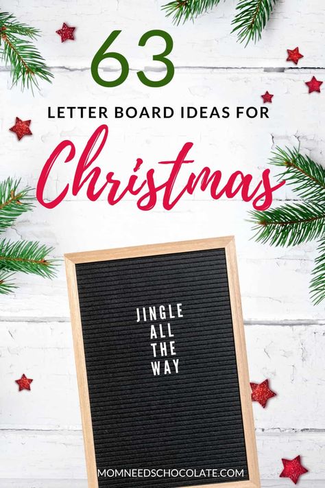 63 Perfect Letter Board Quotes for Christmas | All the best quotes you can use for your letterboard this holiday season! #Letterboard #quotes #christmas #decorating #christmasideas #christmasdecorations #christmasquotes #inspiration Quotes For Christmas, All The Best Quotes, Christian Christmas Quotes, Letter Board Ideas, Letter Board Quotes, Chocolate Quotes, Message Board Quotes, Felt Letter Board, Holiday Lettering