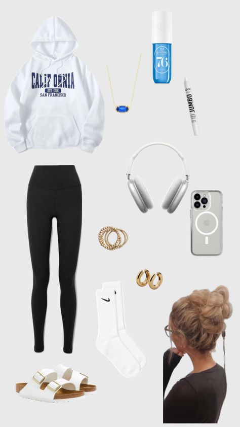 Basketball Manager Outfits, Outfits With Leggings Black, Outfit With Black Leggings, Monday Outfits For School, Basketball Manager, Monday Outfits, Girls Things, Outfits For School, Casual Preppy Outfits