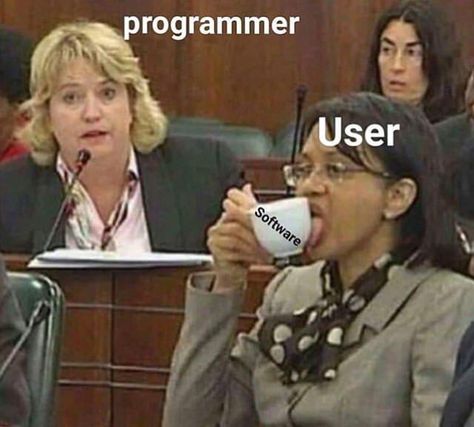 Programmer watching a User while using the Software Computer Memes, Programing Jokes, Coding Humor, Programmer Jokes, Programming Humor, Engineering Humor, Programmer Humor, Old Memes, Fresh Memes