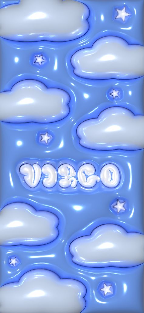 Virgo 3d Wallpaper, Blue Puffy Wallpaper, Iohone14 Wallpaper, 3d Wallpaper Zodiac Sign, Virgo Wallpaper Aesthetic, Innocent Wallpaper, Virgo Aesthetic Wallpaper, Virgo Aesthetics, Virgo Wallpaper