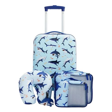 Discover great products at the best prices at Dealmoon. Travelers Club TPRC 5-Piece Kid's Hard-Side Luggage Set with 18" Spinner Rolling Carry-o. Price:$49.82 at Walmart Rainbow Shark, Kids Luggage Sets, Blue Suitcase, Butterfly Rainbow, Hardside Luggage Sets, Neck Support Pillow, Hardside Luggage, Rolling Backpack