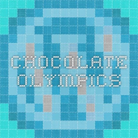 Chocolate Olympics Candy Olympics, Chocolate Olympics, Olympic Trivia Game, Junior Olympics Track, Youth Group Events, Life Size Games, Winter Olympics 2022, Relay Races, Chocolate Party