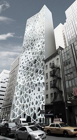 Applying Islamic Pattern to Building Skin Contemporary Mashrabeya, Architecture Cool, Architectural Concepts, Architecture Unique, Building Skin, Tall Buildings, Parametric Architecture, Amazing Buildings, Unique Buildings