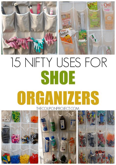 15 Nifty Uses for Shoe Organizers - The Coupon Project Uses For Shoe Organizers, Shoe Organizers Ideas, Over The Door Organizer Ideas, Door Shoe Organizer Ideas, Kids Shoe Organization, Shoe Organization, Shoe Organiser, Closet Planning, Shoe Hanger