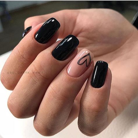 Black Nails. Heart Nails. Valentine's Nails. Jordan Nails, Black And White Nail, Red Nail Art Designs, Red Nail Art, Heart Nail, Nail Design Inspiration, Amman Jordan, Nails Spa, Black Nail Designs