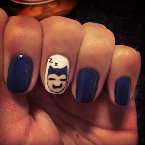 Snorlax nails Snorlax Nails, Nails Fun, Nails Designs, Nail Designs, Pokemon, Nail Polish, Nail Art, Tattoos, Nails