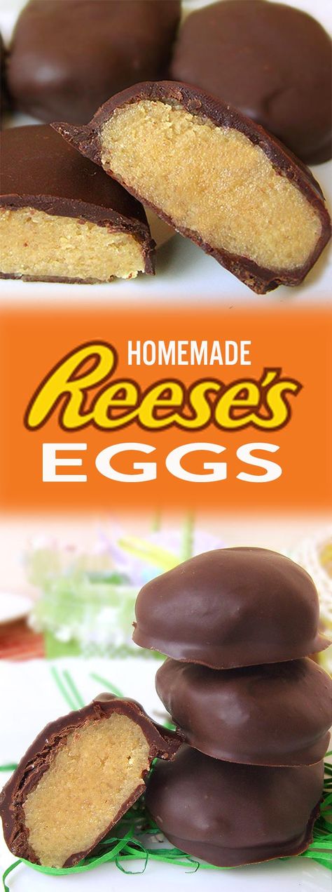 Homemade Reese's Eggs - Cakescottage Reese Eggs, Dessert Oreo, Peanut Butter Eggs, Eating Healthier, 5 Ingredient Recipes, Oreo Dessert, Low Carbs, Reeses Peanut Butter, Peanut Butter Recipes