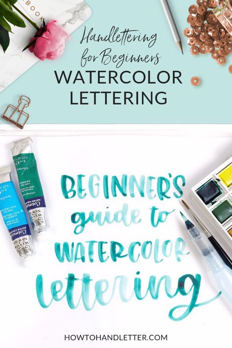 Watercolour Lettering Alphabet, Calligraphy With Watercolor, Watercolor Letter Art, Watercolor Lettering Alphabet, Watercolour Writing, Watercolour Letters, Watercolor Writing, Watercolour Lettering, Practice Lettering