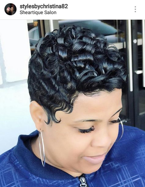 Candy Curls Hairstyles, Short Haircut Styles For Women, Natural Hair Pixie Cut, Short Hairdo, Black Hair Styles, Short Hair Styles African American, Haircut Styles For Women, Short Hair Images, Short Haircut Styles