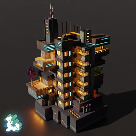 Cyberpunk Mega Building, Minecraft Cyberpunk Skyscraper, Sci Fi Minecraft, Cyberpunk 2077 City, Cyberpunk Minecraft, Minecraft Mega Base, Cyberpunk House, Minecraft Cyberpunk, Punk House