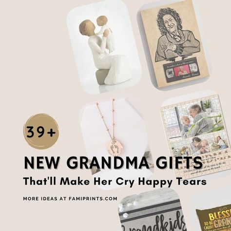 Becoming a new grandma is a significant milestone worth celebrating. So if you're searching for a thoughtful gift for a first-time grandmother, be sure to check out the below list of new grandma gifts. We'll get you covered with anything you want, from the simplest gift idea to the most sophisticated one. Let's dive right in! #bestgiftsfornewgrandma #giftsforgrandmatobe #newgrandmagiftideas Best Gifts For New Grandmas, Jewelry For Grandma, New Grandma Kit, Grandma To Be Gifts, Gifts For A New Grandma, 1st Time Grandma Gifts, Gifts For First Time Grandma, First Time Grandma Gifts Ideas, Gifts For New Grandma First Time