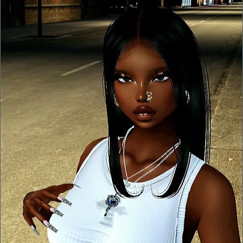 Imvu Makeup, Imvu Fits, Imvu Aesthetic, Imvu Girl, Bratz Doll Outfits, Imvu Outfits Ideas Cute, Black Couple Art, Virtual Girl, Black Cartoon Characters