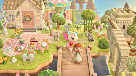 Filler Areas Acnh, Acnh Tutu Yard Ideas, Acnh Fairycore Flag, Eunice Acnh, Acnh Fairy Tale Island, Acnh Arrietty, Acnh Strawberry, Town Inspiration, Bridge House