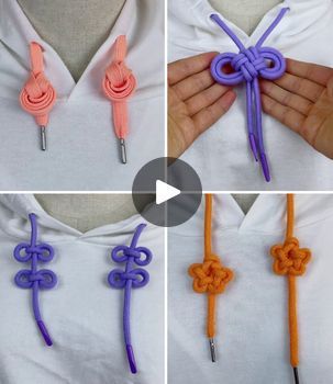 Tie Hoodie Strings and Create Perfect Knots | Simplest Way to Tie Hoodie Strings at Home :) | By Simple CraftsFacebook We Are Done, Knot Tying, Simple Crafts, Diy Fashion Hacks, Braid Out, Macrame Bracelets, Tie Knots, Diy Hacks, Bring It