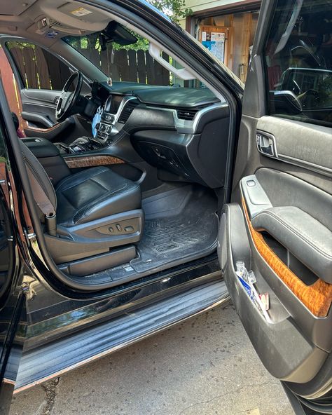 Chevy Suburban Fully Detailed Do you want your car looking this good contact us for more info on quotes and anything else you guys are wondering about. Diy Truck Interior, Bubble Boy, Truck Interior, Chevy Suburban, Want You, Contact Us, Chevy, Wonder, Cars