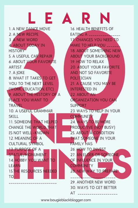 30 Days of New Learning Challenge + 30 Day Tracker FREEBIE - Bougie Black Blogger Reflection Journal, New Year New Me, Happy New Year, New Year Challenge. Learning Challenge 30 Day Tracker, Journal New Year, New Year Challenge, Learning Challenge, Challenge 30 Day, Year Challenge, Reflection Journal, Happy New Year Gif, Happiness Challenge