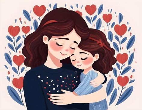 Premium Photo | A mother and daughter Cartoon style hugging day celebration Mother And Daughter Cartoon, Mother And Daughter, Cartoon Style, A Mother, Premium Photo, Cartoon Styles, Mother Daughter, Graphic Resources, Celebrities