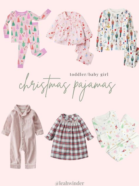 Baby Girl Christmas Pajamas, Holiday Pajamas, Pajama Party, Christmas Pajamas, Holidays With Kids, Toddler Fashion, Family Photoshoot, Pajama Set, Baby Toddler