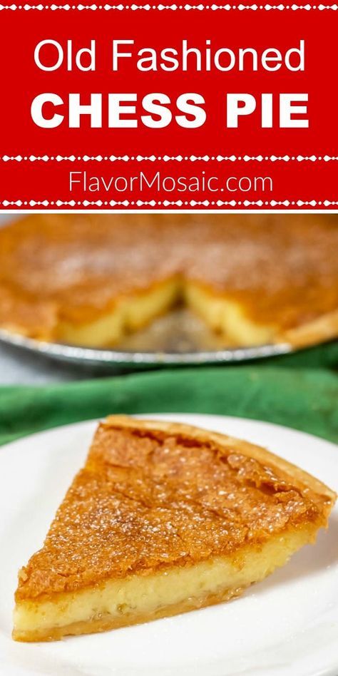 Southern Custard Pie, Easy Chess Pie Simple, Old Fashioned Chess Pie, Cornmeal Pie Recipes, Best Chess Pie Recipe, Easy Chess Pie Recipe, Chess Pie Recipe Southern, Butter Chess Pie Recipe, Old Fashioned Chess Pie Recipe