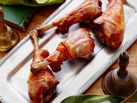 Maple Bourbon Brined Turkey Legs Recipe | Guy Fieri | Food Network Bourbon Brine, Turkey Legs Recipe, Brine Turkey, Brine Recipes, Turkey Leg Recipes, Brined Turkey, Turkey Drumsticks, Simple Supper, Turkey Brine Recipes