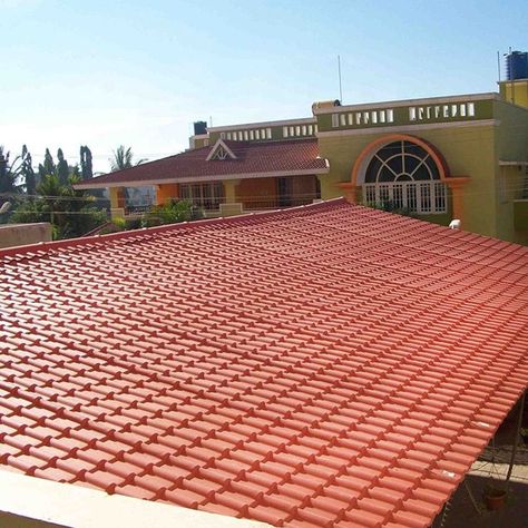 Water Resistant uPVC Roofing Sheet Manufacturers in India Pvc Roofing Sheets, Steel Roofing Sheets, Sheet Metal Roofing, Pvc Roofing, House Roof Design, Steel Roofing, Building House Plans Designs, Kerala House Design, Kerala Houses