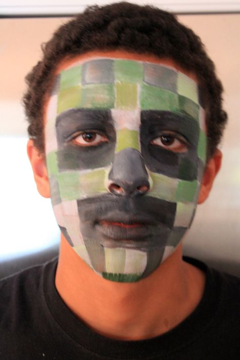 Creeper-- would prefer makeup over a giant box on his head for halloween Creeper Makeup, Makeup Makeup, Creepers, Halloween Makeup, Face Paint, Carnival Face Paint, Carnival, Halloween, Makeup