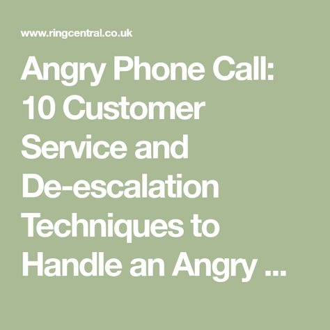 Angry Phone Call: 10 Customer Service and De-escalation Techniques to Handle an Angry Caller Customer Service Training Presentation, De Escalation Techniques, Work Team Building Activities, Work Team Building, Angry Customer, Customer Service Training, Call Centre, Customer Service Representative, Building Activities