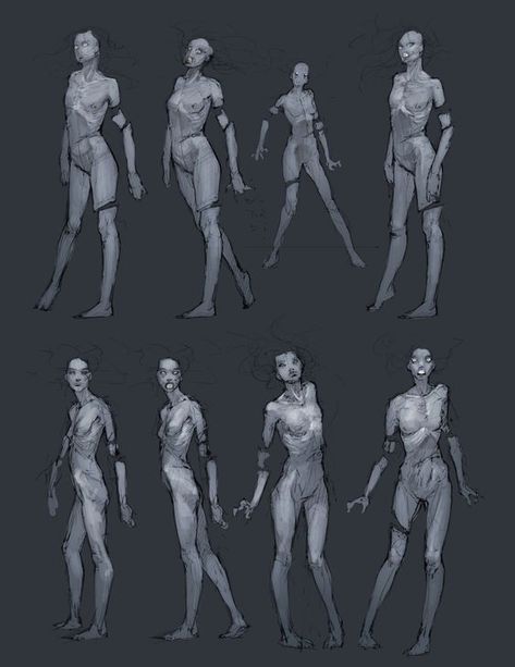 Zombie Pose, Concept Art Landscape, Concept Art Tutorial, Anatomy Sketches, Anatomy Poses, Body Reference Drawing, Monster Concept Art, Concept Art Character, Character Poses