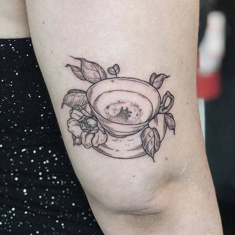 Matching Harry Potter Tattoos, Harry Potter Tattoo Unique, Harry Potter Tattoo Sleeve, Tea Tattoo, Teacup Tattoo, Harry Tattoos, The Grimm, Hp Tattoo, Ink Therapy