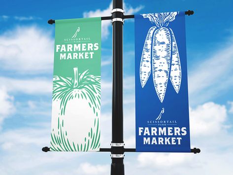 Market Banner, Market Signage, Pole Banners, Street Banners, Spring Banner, Market Sign, Event Signage, Light Pole, Event Banner