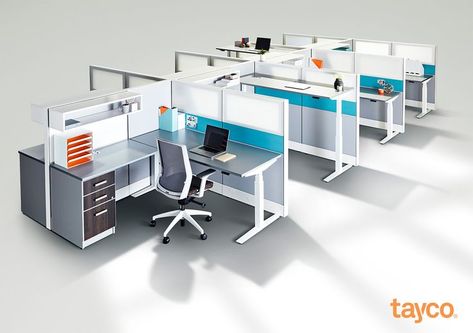 Cosmo is a versatile office furniture solution offering on-trend design to fit any need and a full spectrum of privacy options. Cubicle Design, Office Cubicles, Height Adjustable Workstation, Office Furniture Solutions, Furniture Canada, Used Office Furniture, Work Space Decor, Office Cubicle, Office Partition