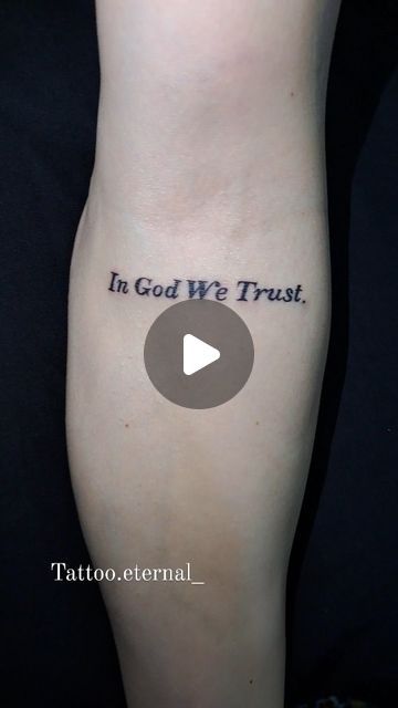 In God We Trust Tattoo, Tattoo On, In God We Trust, Tattoos