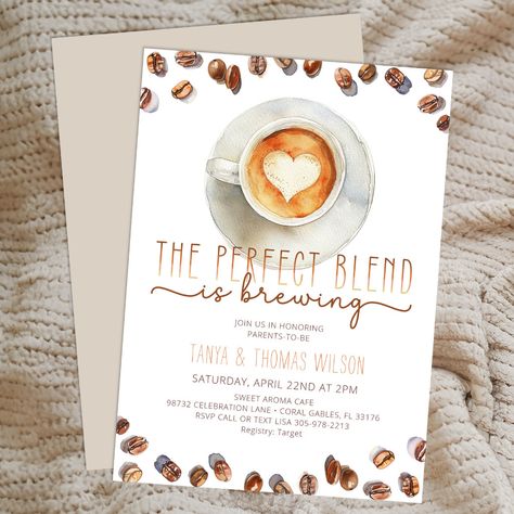 Coffee Theme Gender Reveal, A Baby Is Brewing Coffee Theme, Baby Brewing Coffee Shower Ideas, Starbucks Baby Shower Ideas, Coffee Baby Announcement, A Baby Is Brewing Coffee Baby Shower Ideas, Baby Shower Coffee Theme, Coffee Gender Reveal, Coffee Baby Shower Theme