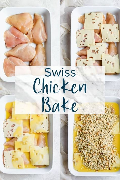 Creamy Swiss Chicken, Swiss Chicken Casserole, Swiss Chicken Bake, Swiss Chicken, Easy Chicken Casserole Recipes, Creamy Chicken Recipes, Baked Chicken Recipes Easy, Stuffing Casserole, Chicken Bake