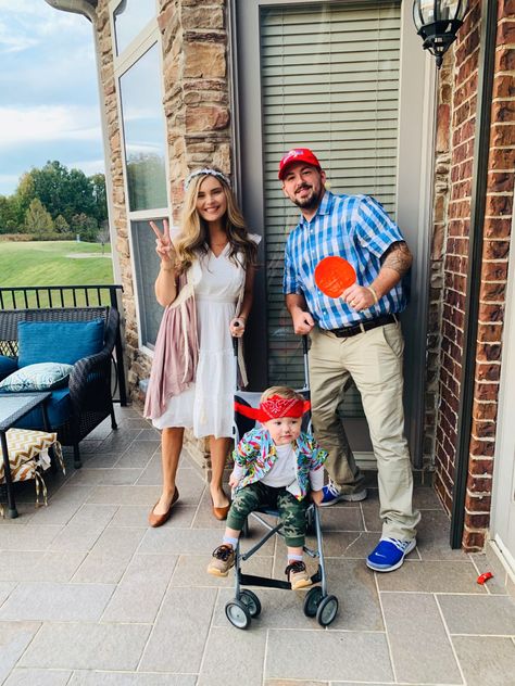 Forrest Gump Family Costume, Forest Gump Family Costume, Forrest Gump Halloween, Forrest Gump Halloween Costume, Forrest Gump Costume, 3 People Costumes, Lieutenant Dan, Family Halloween Costume, Forest Gump