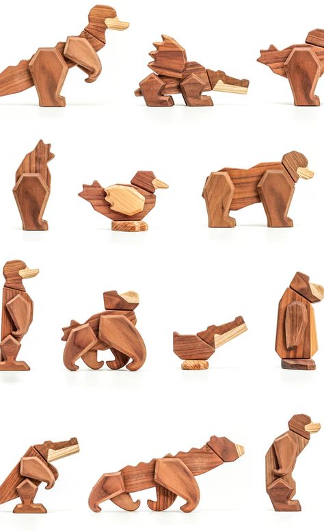 FableWood Returns - The 5 New Magnetic Wooden Animals! by FableWood — Kickstarter Baby Activity Board, Wood Fox, Wooden Toys Design, Wooden Toy Cars, Animal Names, Wooden Figures, Woodworking Projects For Kids, Woodworking Toys, Got Wood